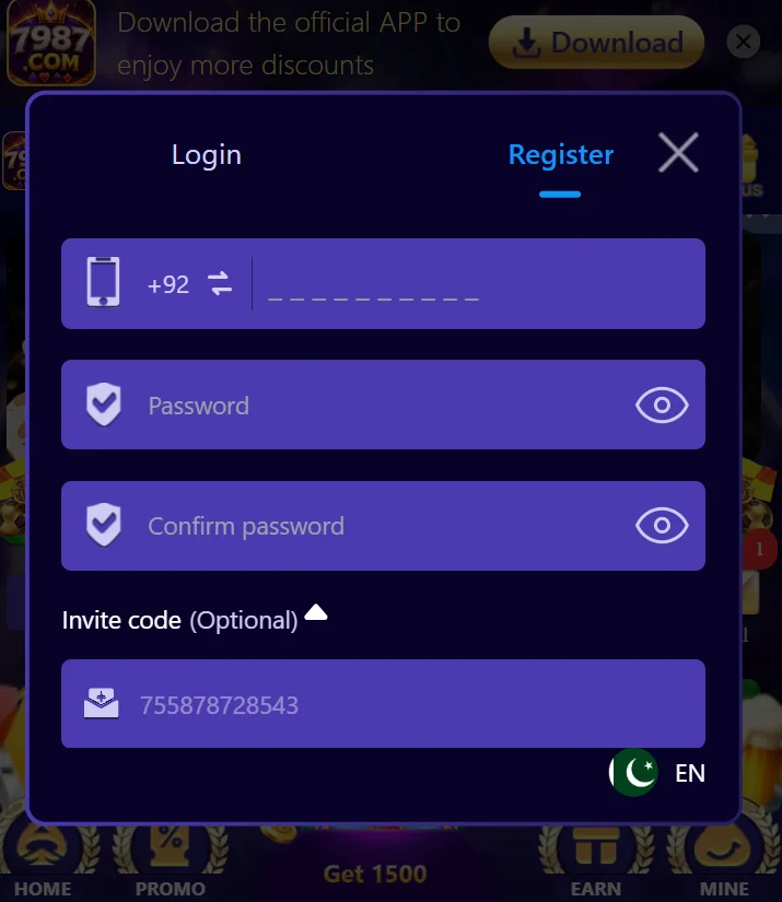 Registration 7987 game for android users