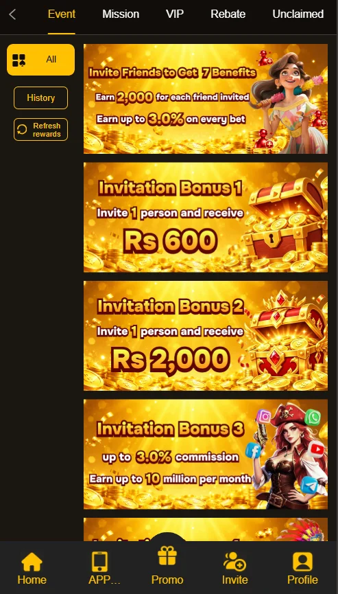 8555Bet Game slots promo bonus Rs 260 and Rs 680 rewards